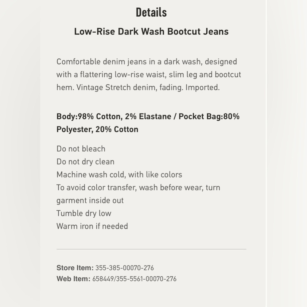 Hollister Low-Rise Dark Wash Bootcut Jeans - Picture 15 of 15